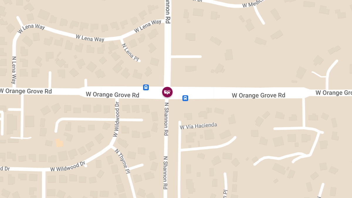 Injury Crash at Orange Grove and Shannon