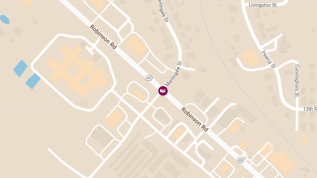 Injury Crash at Robinson Rd and Martingale Dr