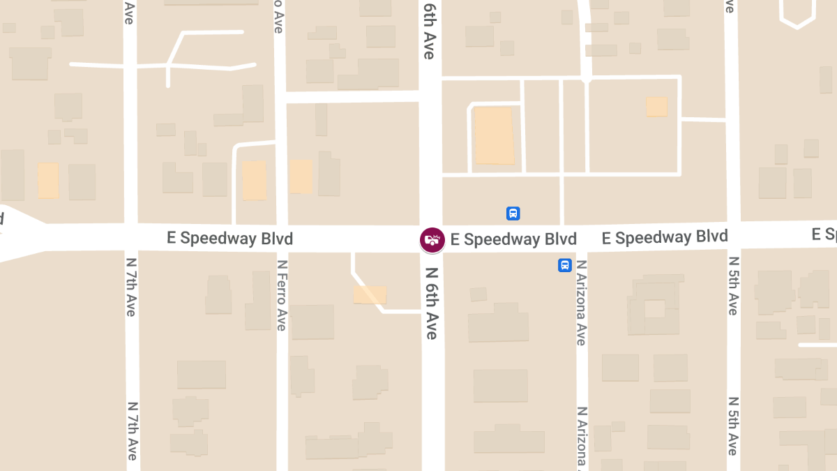 Injury Crash at Speedway Blvd and 6th Ave