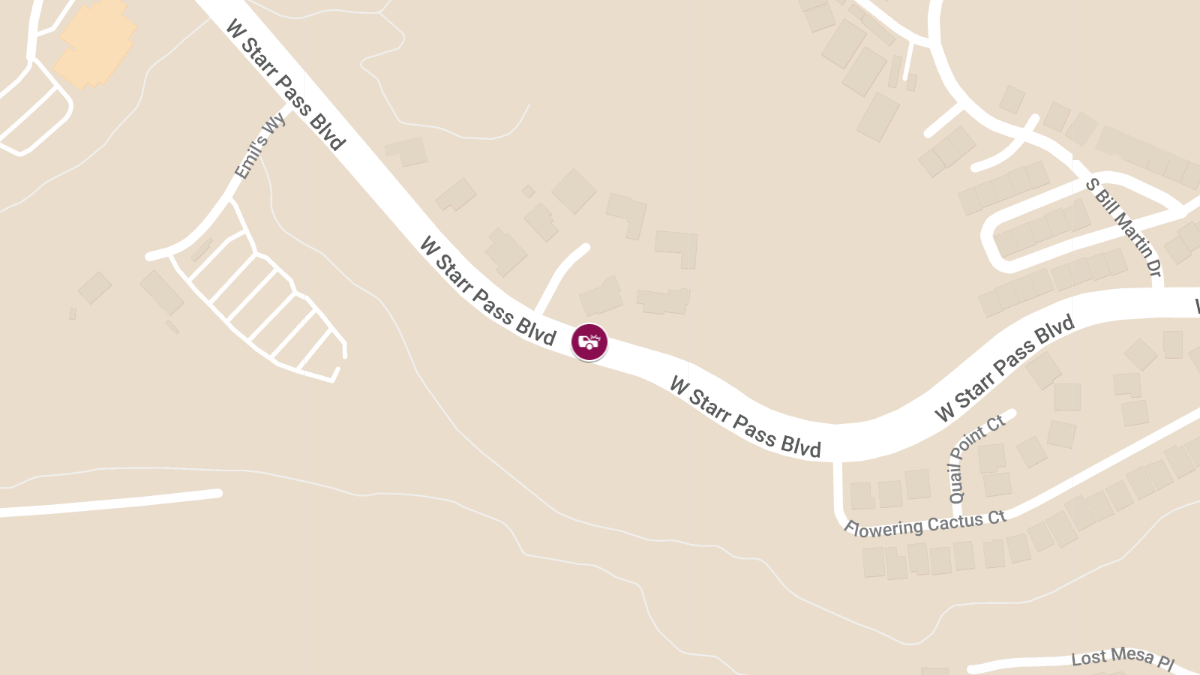 Injury Crash at Starr Pass Blvd and Singing Bird Ct