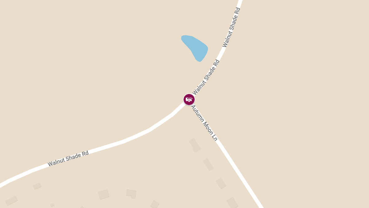 Injury Crash at Walnut Shade Rd & Autumn Moon Ln