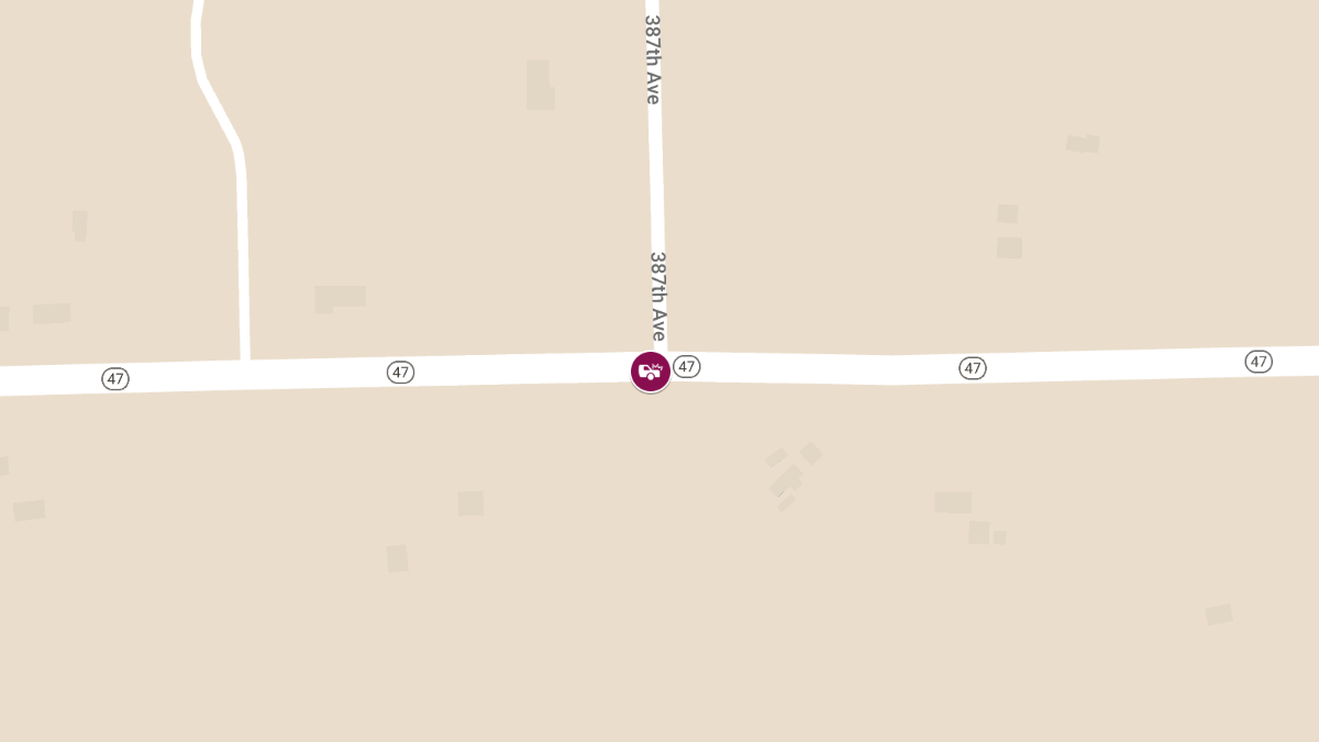 Injury Crash on Hwy 47 at 387th Ave