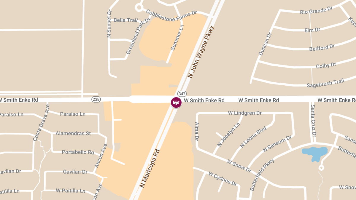 Injury Crash on State Rte 347 / John Wayne Pkwy near Smith Enke Rd