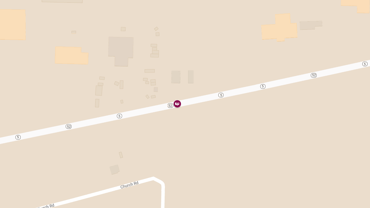 Injury in Multi-Vehicle Crash on MO-52 near Church Rd