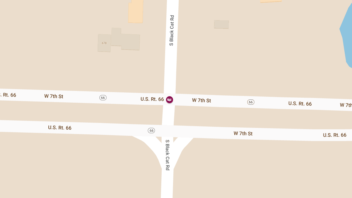 Injury in Two-Vehicle Crash on US 66 at Black Cat Rd