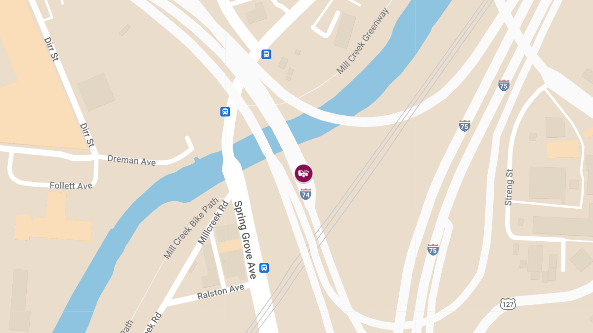 Motor Vehicle Accident on I-74 WB at 56mm