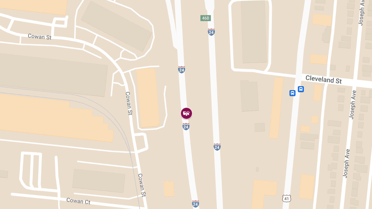 Motor Vehicle Accident with Injuries at Exit 50A I-24 E
