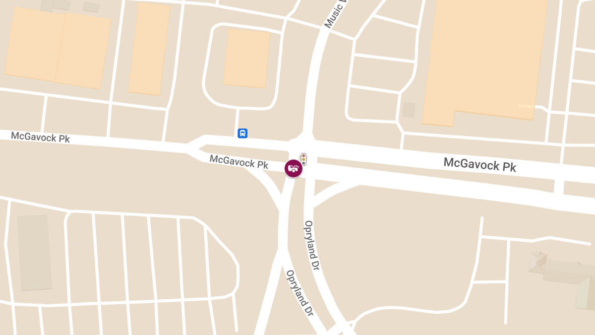 Motor Vehicle Accident with Injuries at Mcgavock Pike and Opryland Dr