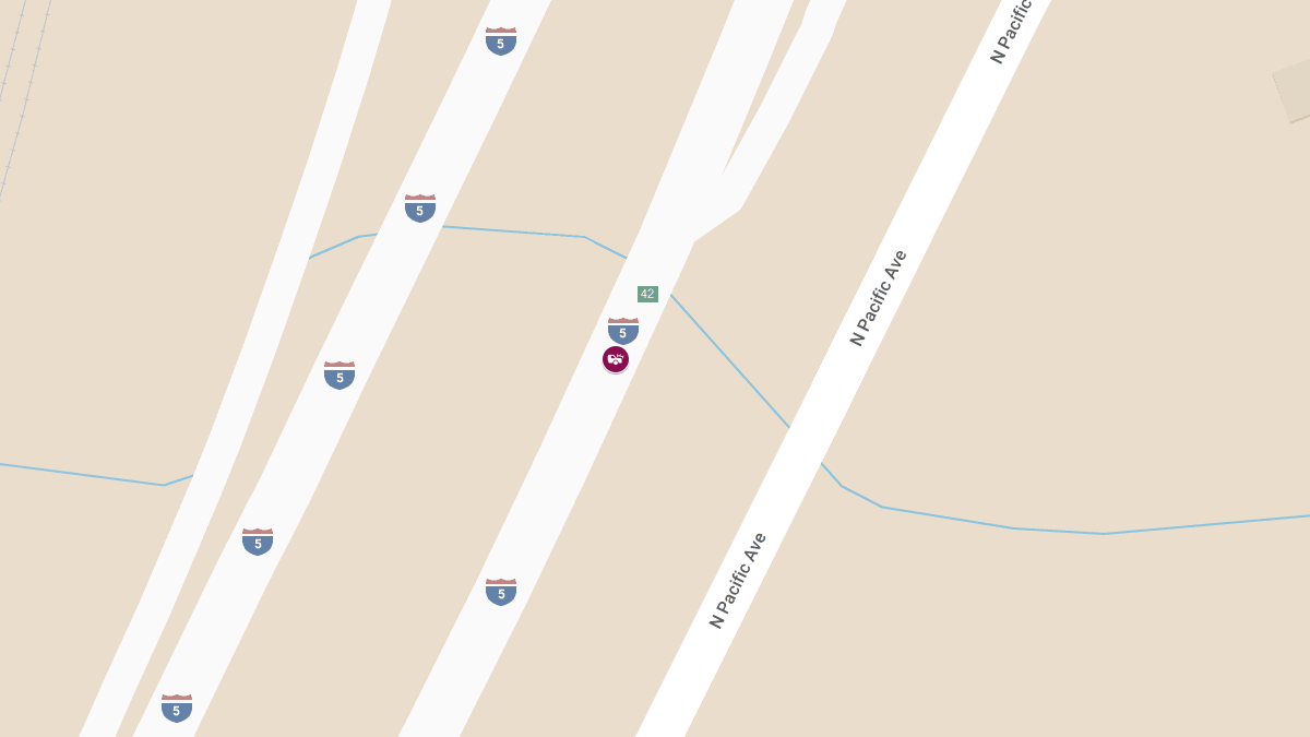 Motor Vehicle Collision on I-5 SB at Milepost 42