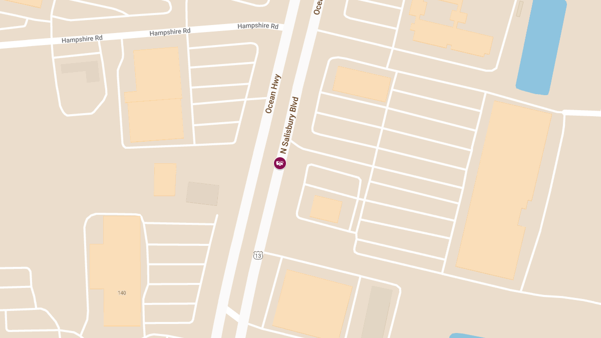 Motor Vehicle Crash with Injuries at N. Salisbury Blvd near Ross Store