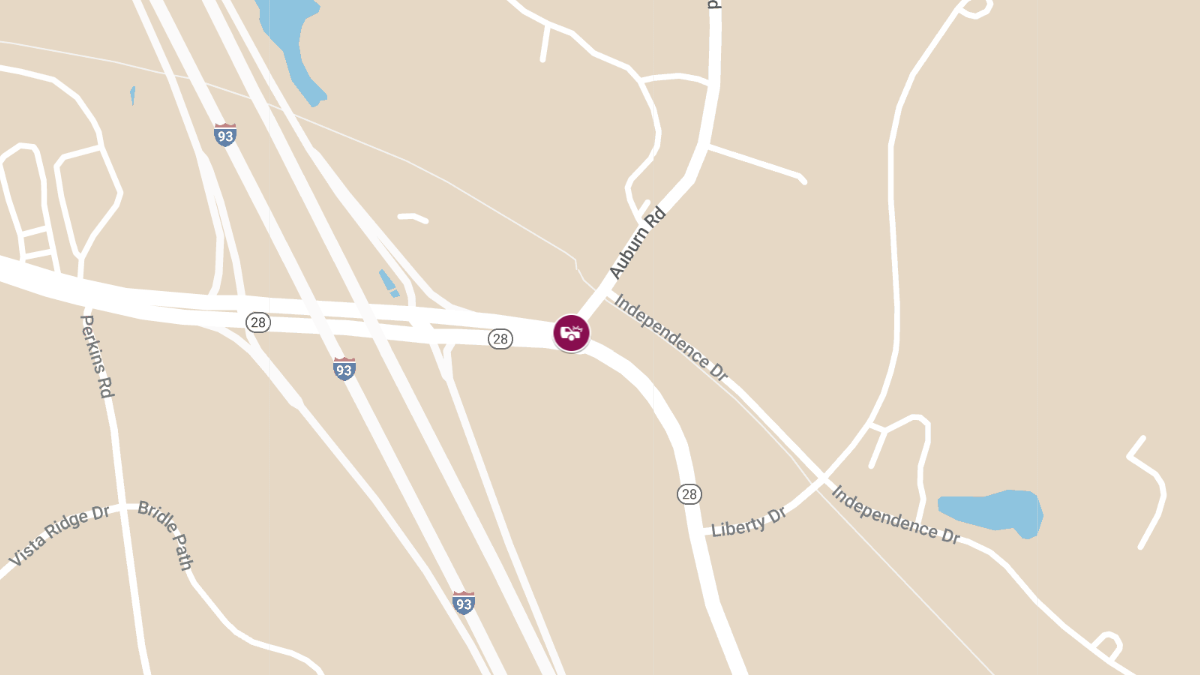 Motor Vehicle Crash with Injuries at Rockingham Rd (Rte 28) & Auburn Rd