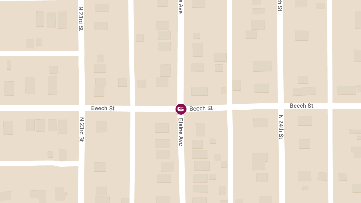 Motorcycle Accident at Beech St and Blaine St