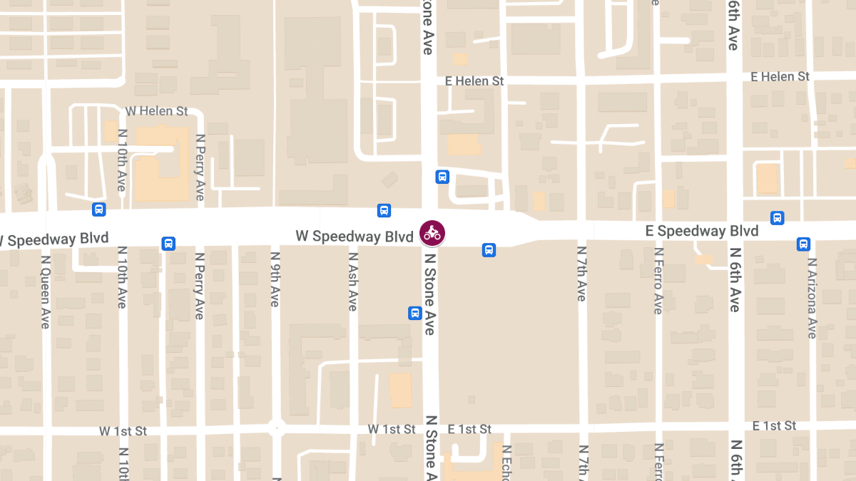 Motorcycle Accident at E Speedway Blvd and N Stone Ave