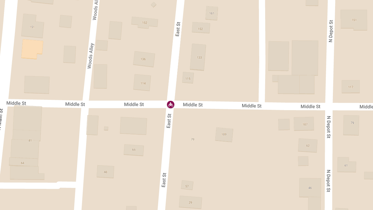 Motorcycle Accident at Middle and East St