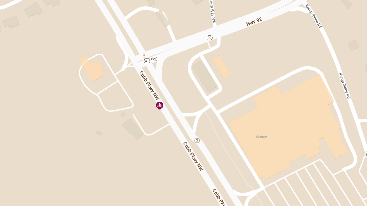 Motorcycle Accident on Cobb Parkway near Lake Acworth Dr
