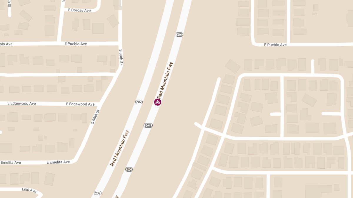 Motorcycle Accident on Loop 202 Red Mountain Freeway near Center St