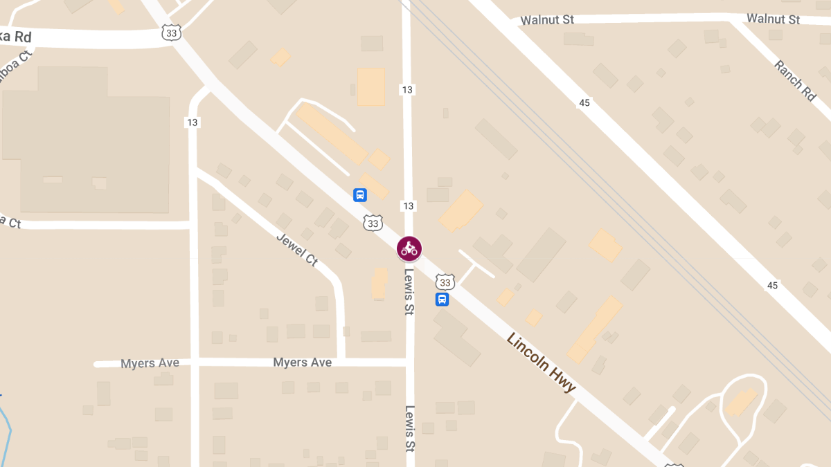 Motorcycle Accident with Injuries at U.S. Hwy 33 and C.R. 13