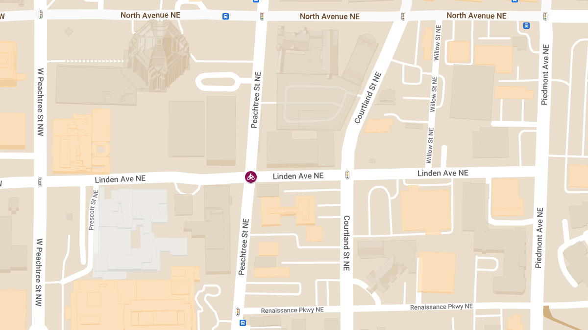 Motorcycle Collision at Peachtree St NE and Linden Ave NE Causes Injuries