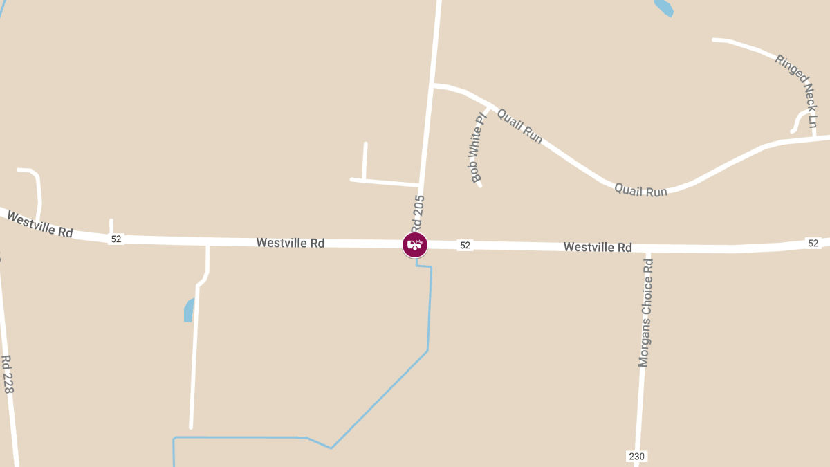 Motorcycle Crash at Bryants Corner Rd and Westville Rd