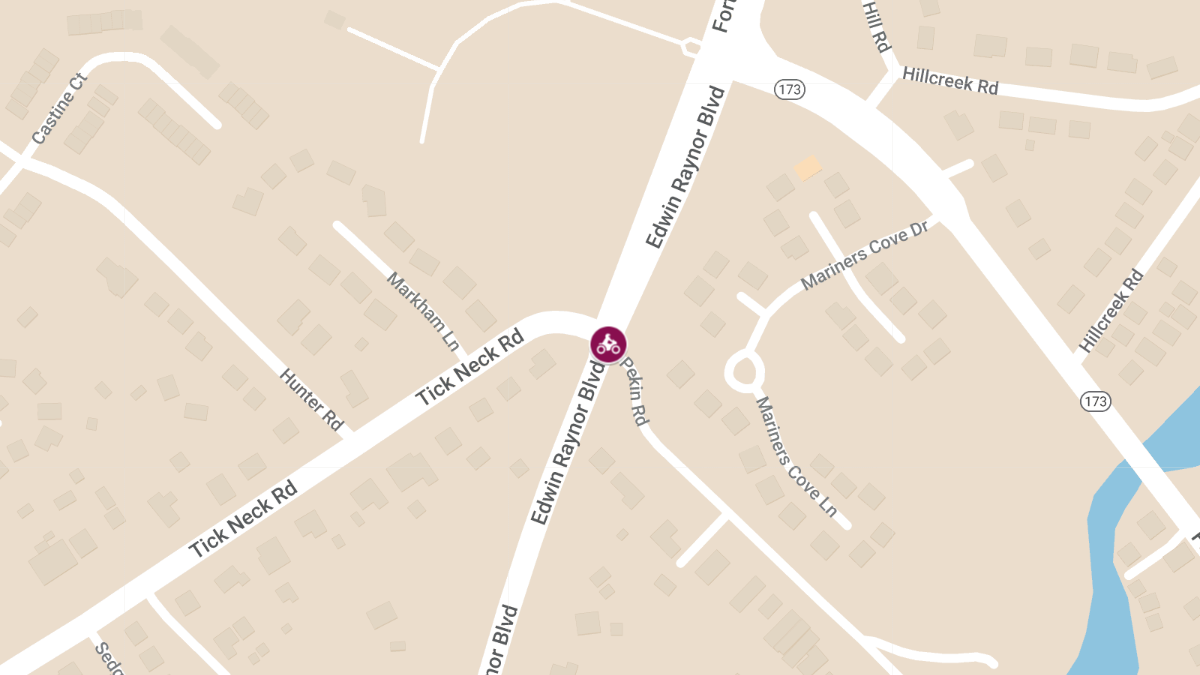 Motorcycle Crash at Pekin Rd and Edwin Raynor Blvd