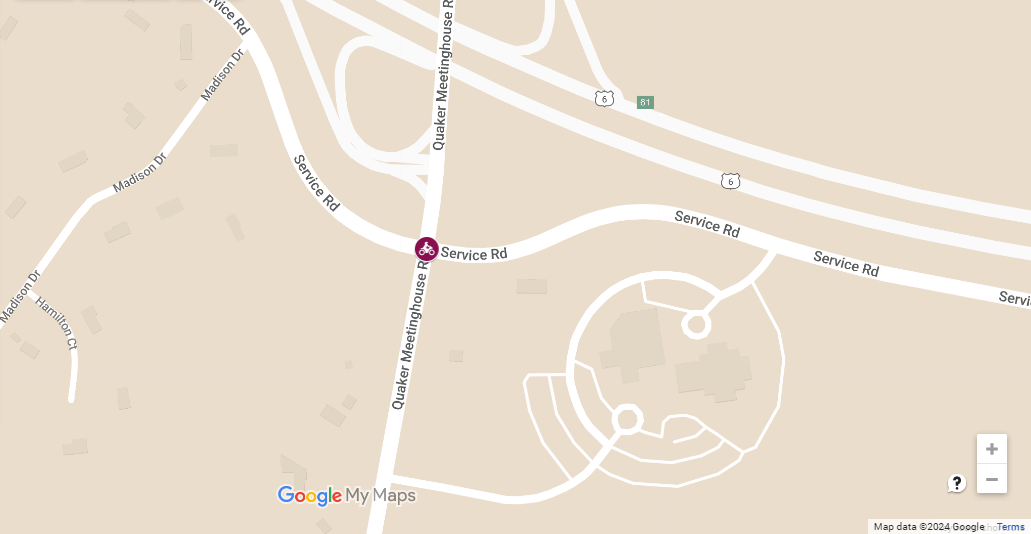 Motorcycle Crash at Service Rd & Quaker Meetinghouse Rd