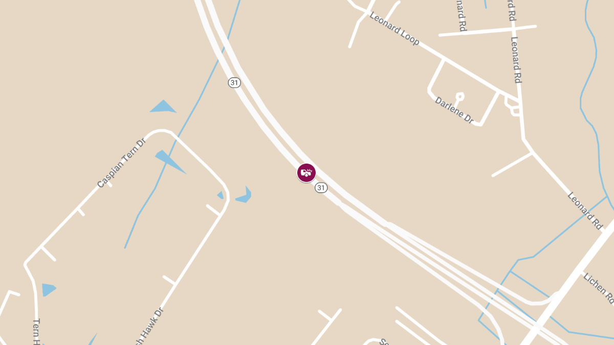 Motorcycle Crash on Highway 31 Near Highway 707