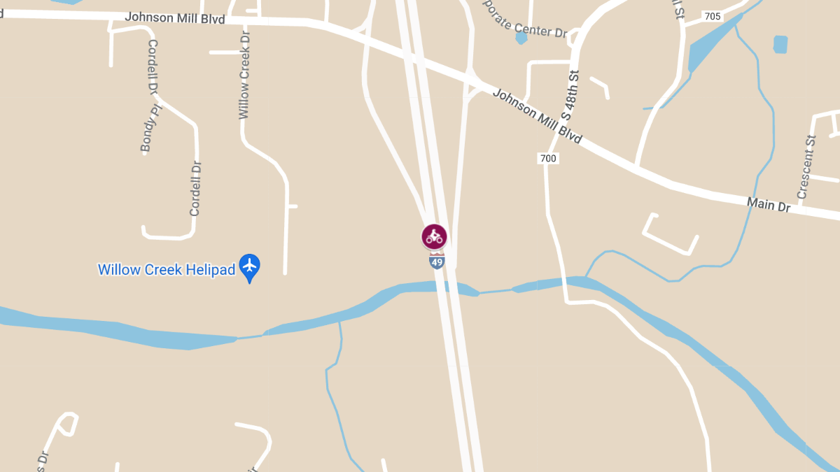 Motorcycle Crash on I-49 Near Johnson Mill Blvd