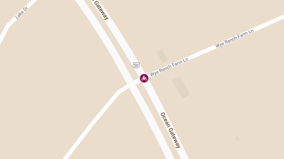 Motorcycle Crash on RT 50 EB at Wye Ranch Farm Lane