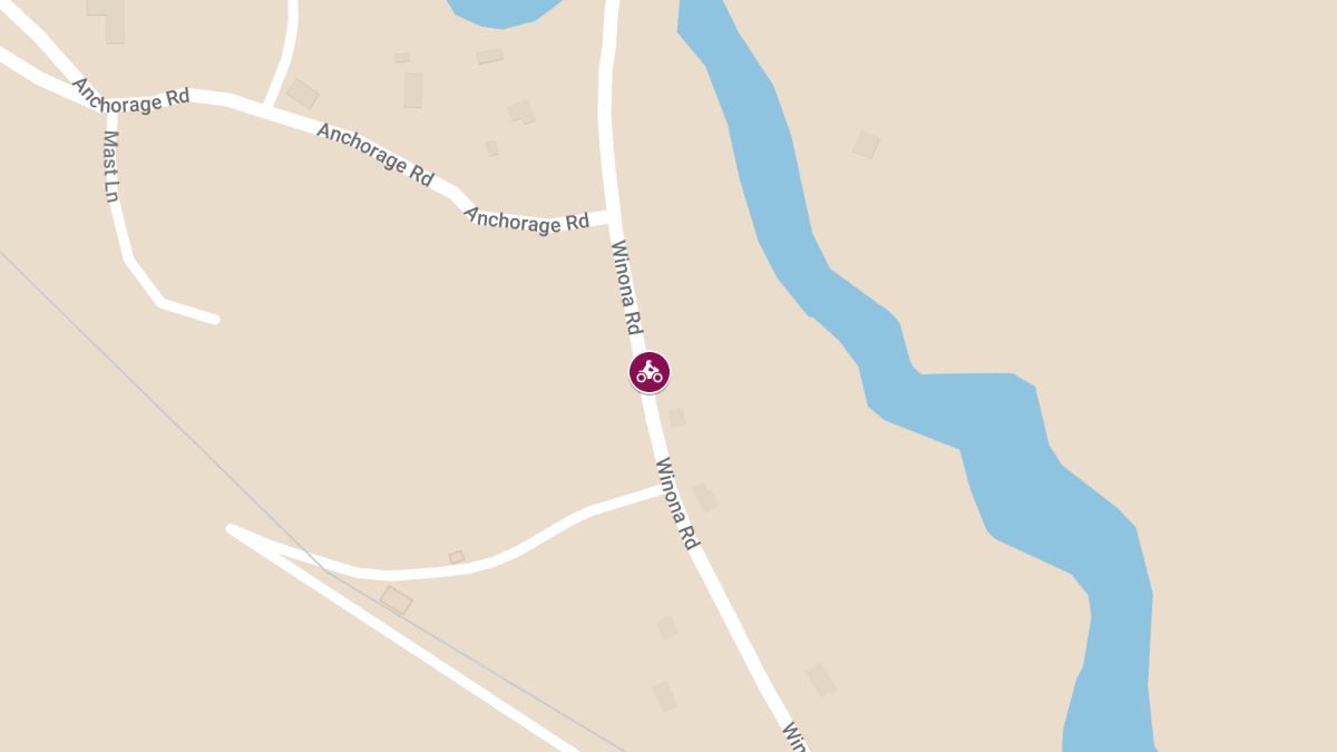 Motorcycle Crash on Winona Rd JNO the Lake causes Injury