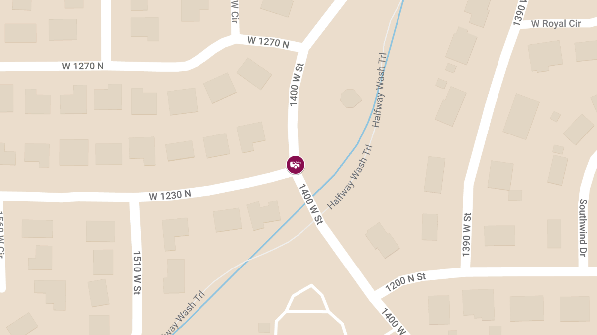 Motorcycle vs Vehicle Crash at 1400 W 1230 N