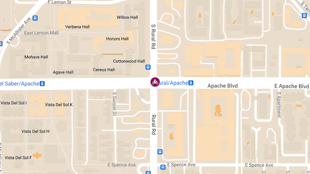 Motorcyclist Hospitalized with Life-Threatening Injuries After Crash at Rural Rd and Apache Blvd