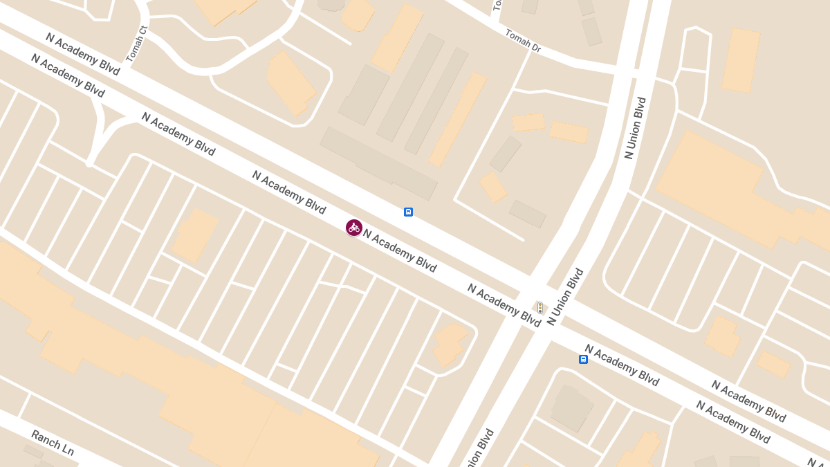 Motorcyclist Injured in Crash at North Academy Blvd
