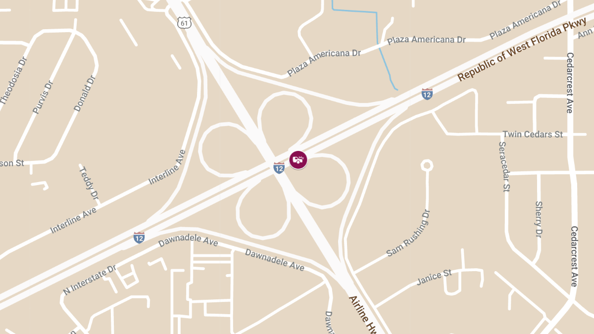 Multi-Vehicle Crash on I-12 W near Airline Hwy