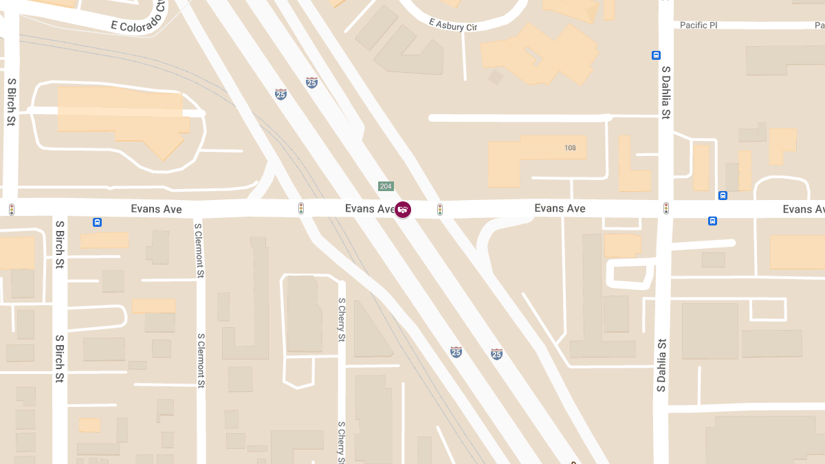 Multi-Vehicle Crash with Injuries on Northbound I-25 at Evans Ave