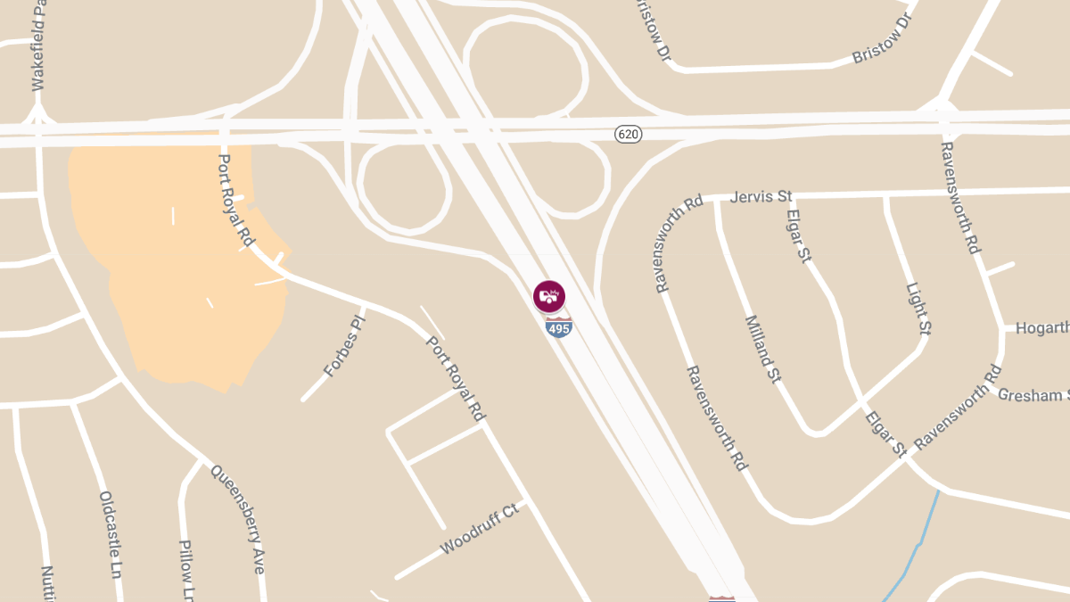 Multi-Vehicle Crash with Injury on I-495 NB Before VA-620 (Exit 54)