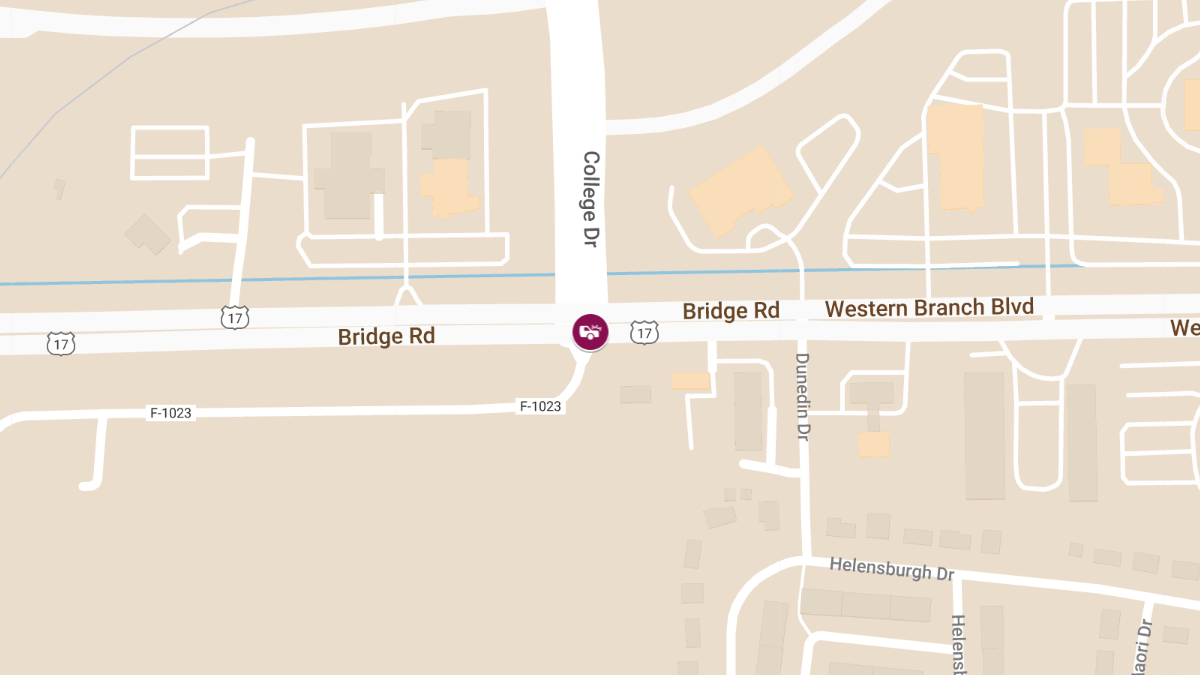 Multi-Vehicle Injury Crash Involving School Bus at College Dr and Bridge Rd