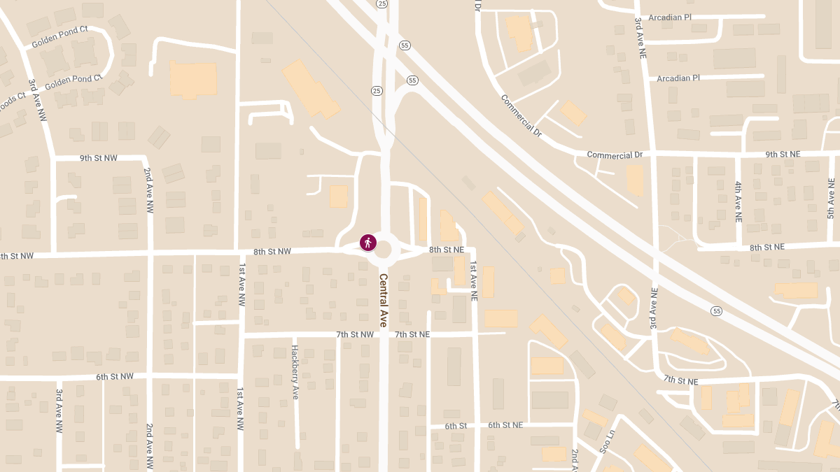 Pedestrian Accident at MN Highway 25 and 8th St. NW