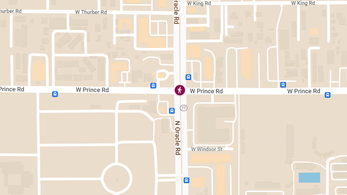 Pedestrian Accident at W Prince Rd and N Oracle Rd