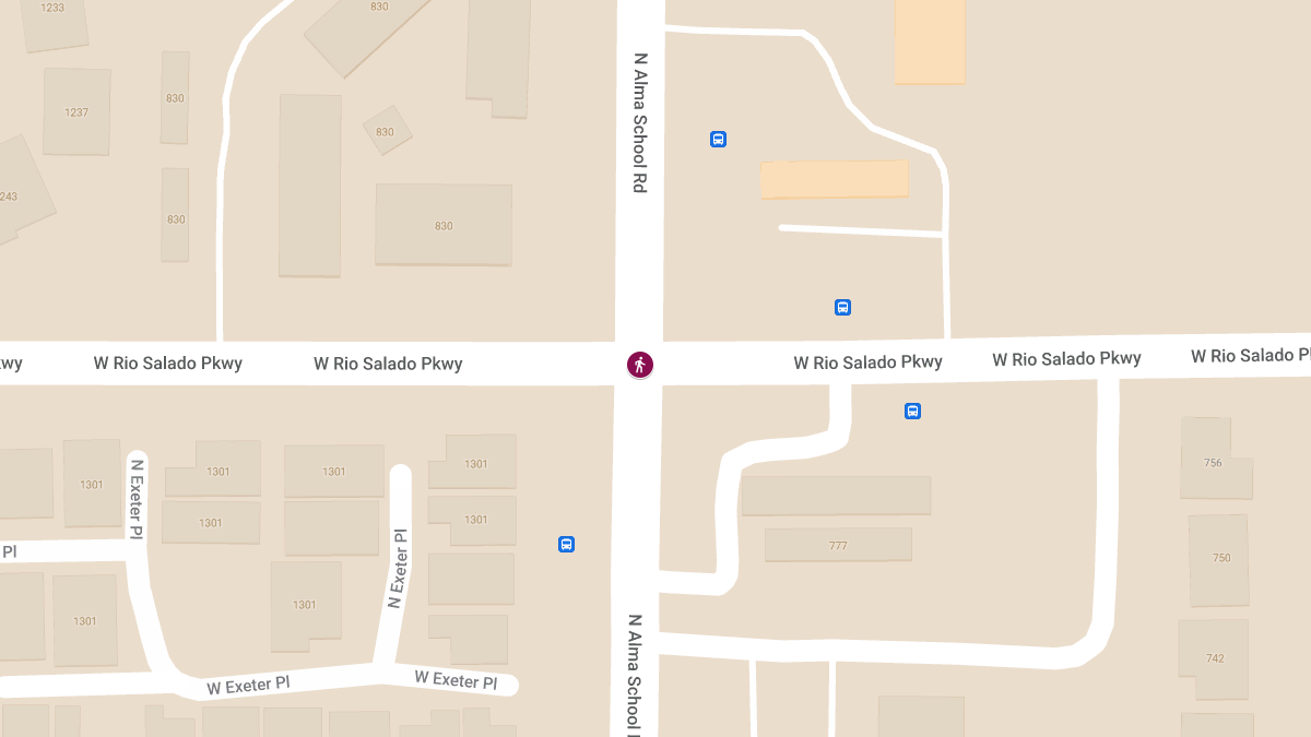 Pedestrian Accident at W Rio Salado Pkwy and N Alma School Rd