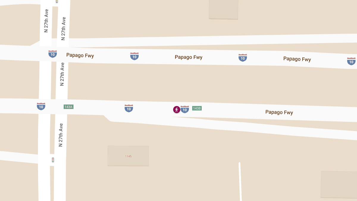 Pedestrian Accident on I-10 near 27th Ave