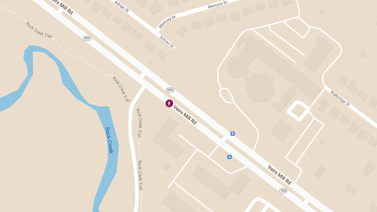 Pedestrian Accident on Viers Mill Rd between Robindale Dr and Arbutus Ave