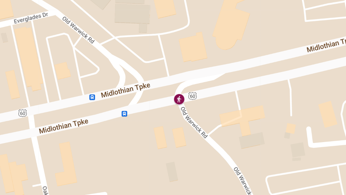 Pedestrian Fatality at Midlothian Turnpike and Old Warwick Rd