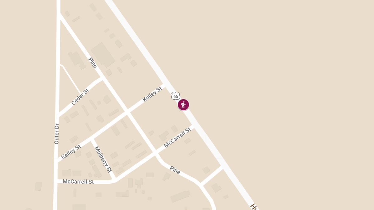 Pedestrian Fatality at U.S. 65 / Mitchellville