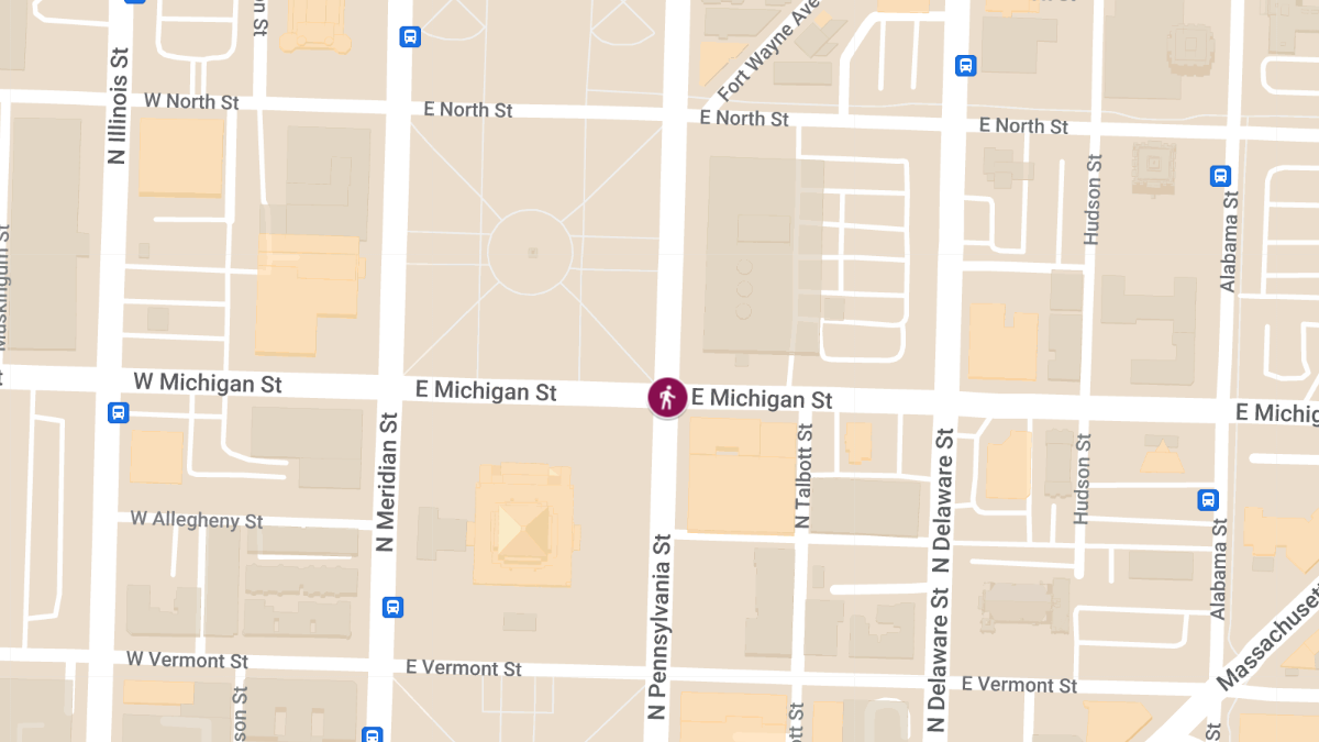 Pedestrian Incident at N Pennsylvania St & E Michigan St