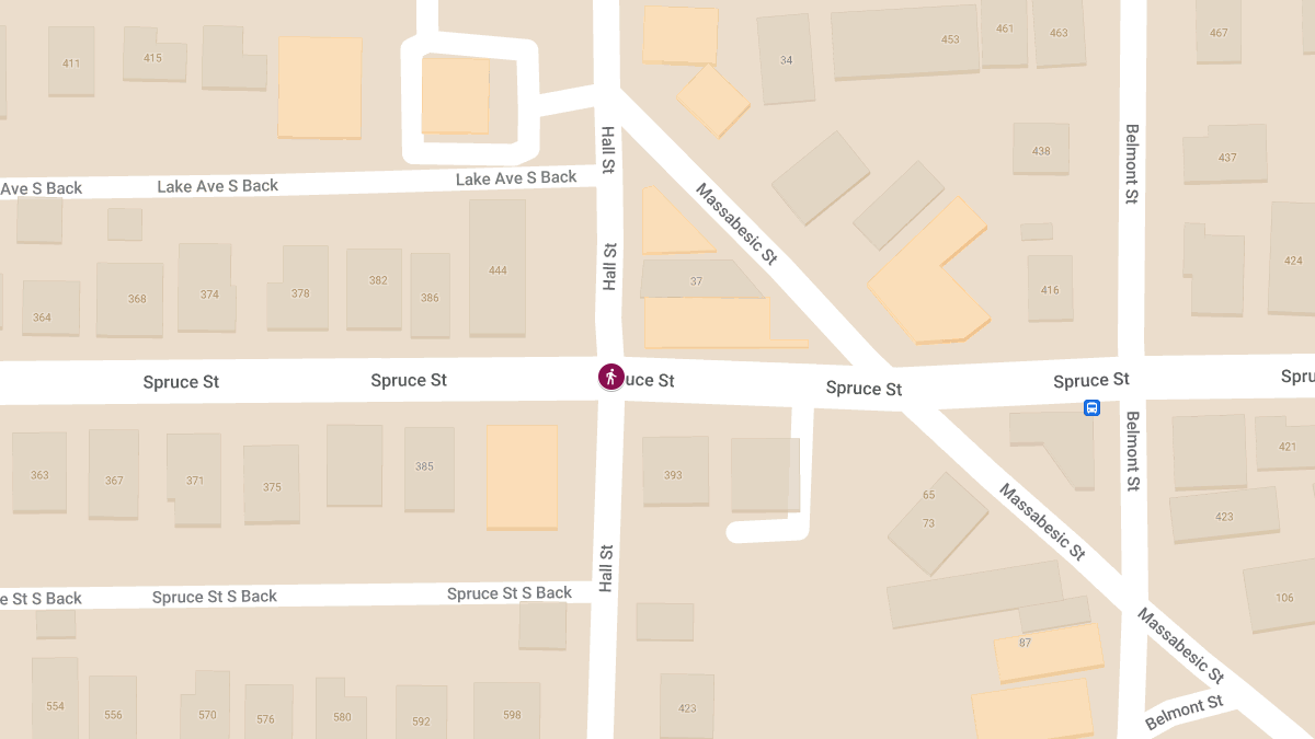 Pedestrian Injured in Accident at Spruce St and Hall St