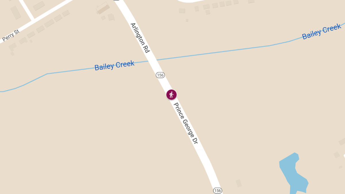 Pedestrian Injured in Crash on the 3100 block Prince George Drive