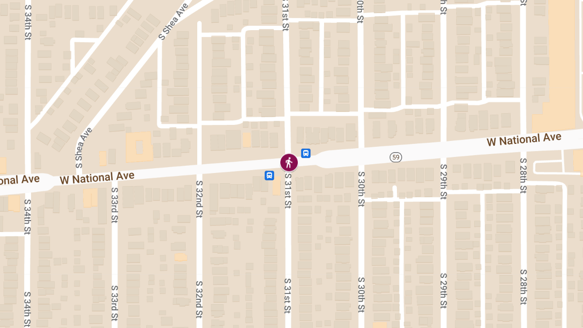 Pedestrian Injured in Multi-Vehicle Crash at 31st and National