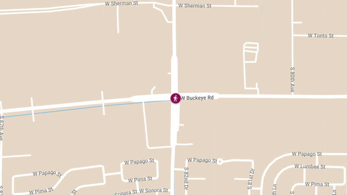Pedestrian Involved in Accident at 83rd Ave at Buckeye Rd