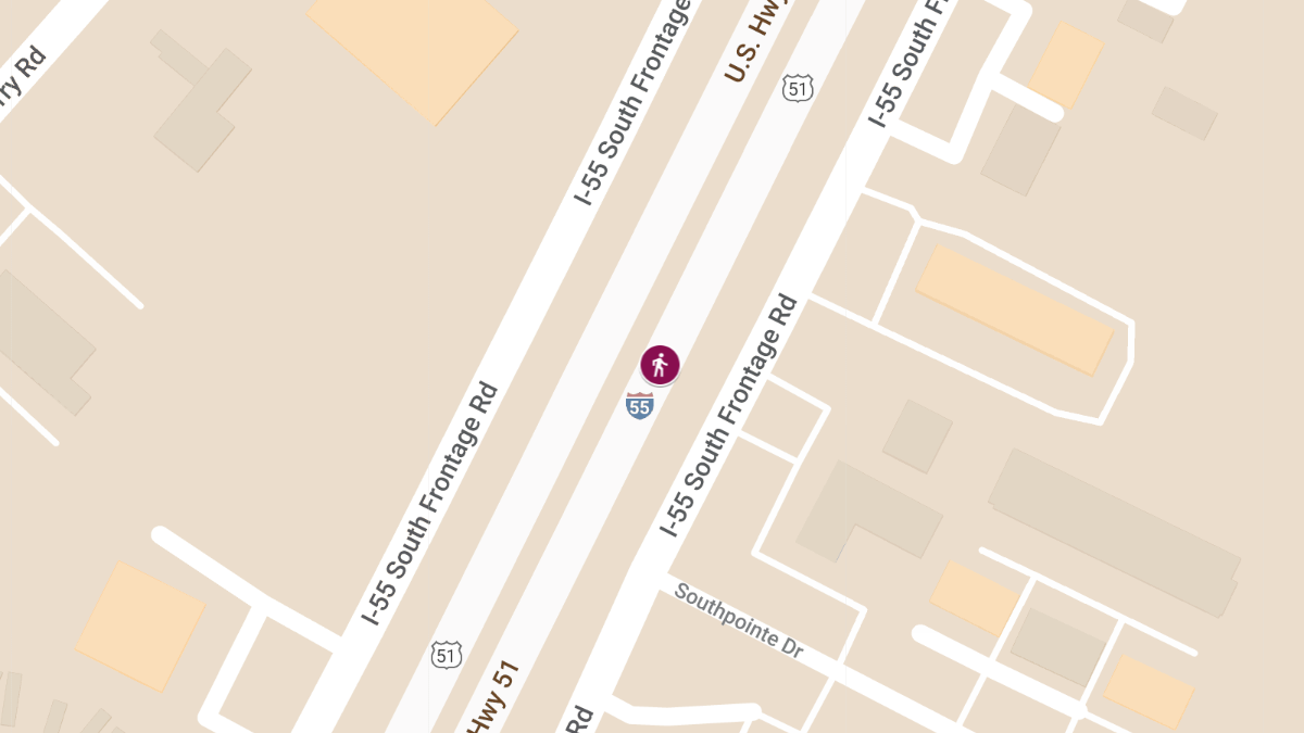 Pedestrian Killed in Crash on I-55 South Frontage Road