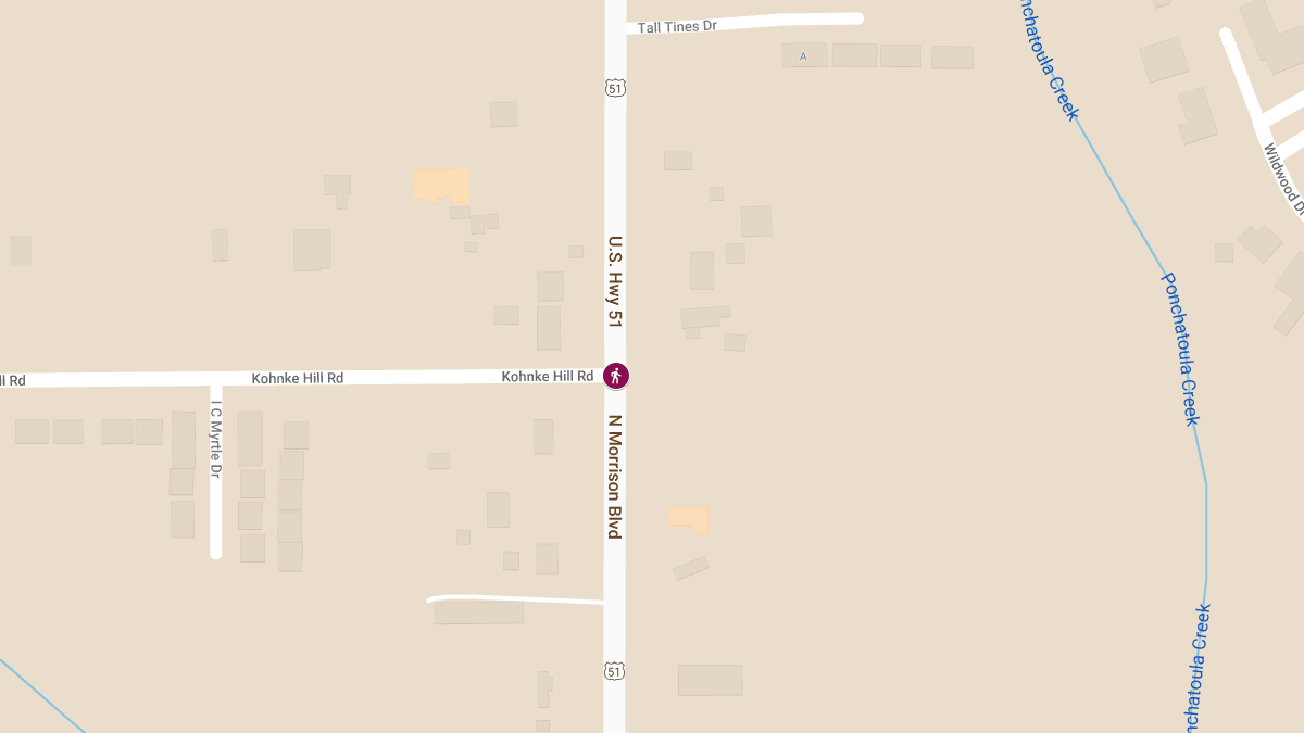 Pedestrian Killed in Crash on US Hwy 51 at Kohnke Hill Rd
